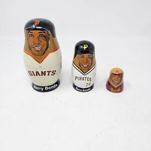 Barry Bonds SF Giants Pirates Devils Russian Nesting‎ Dolls Babooshkah 2003 Read